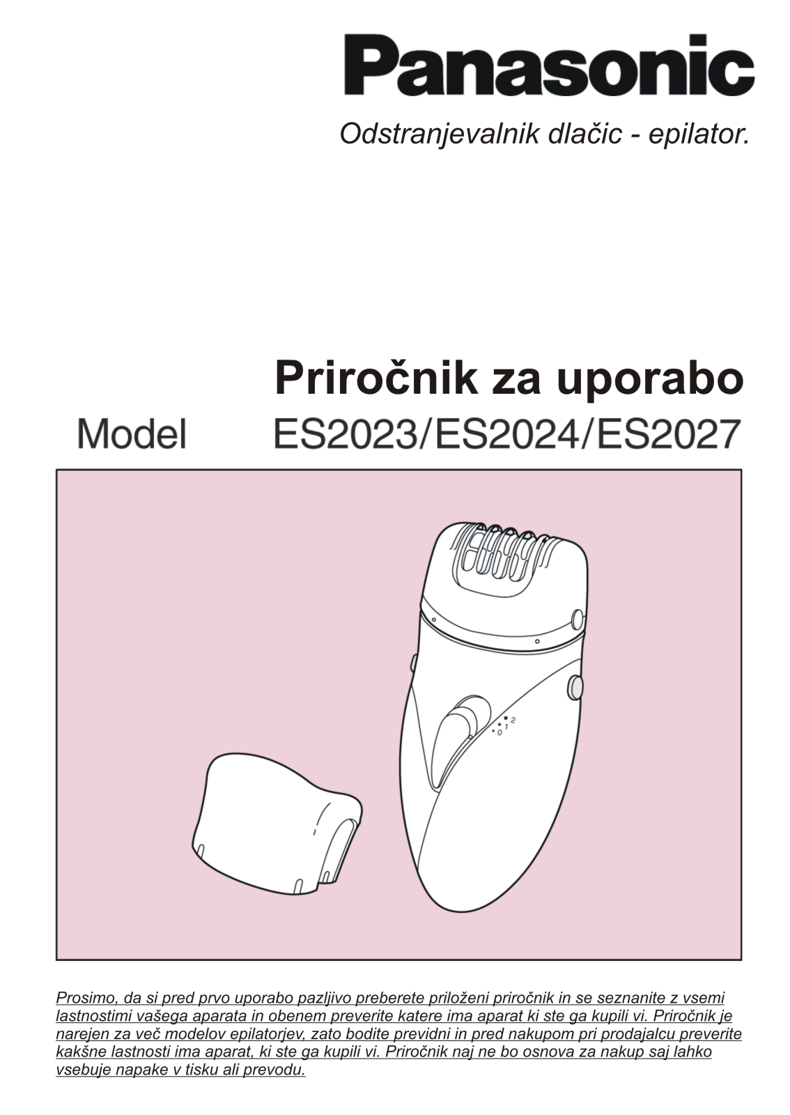 Panasonic ES-2023, ES-2027, ES-2024 User Manual