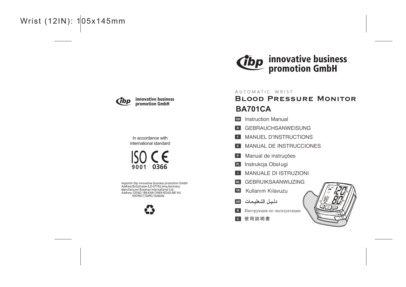 Ibp BA701CA User Manual