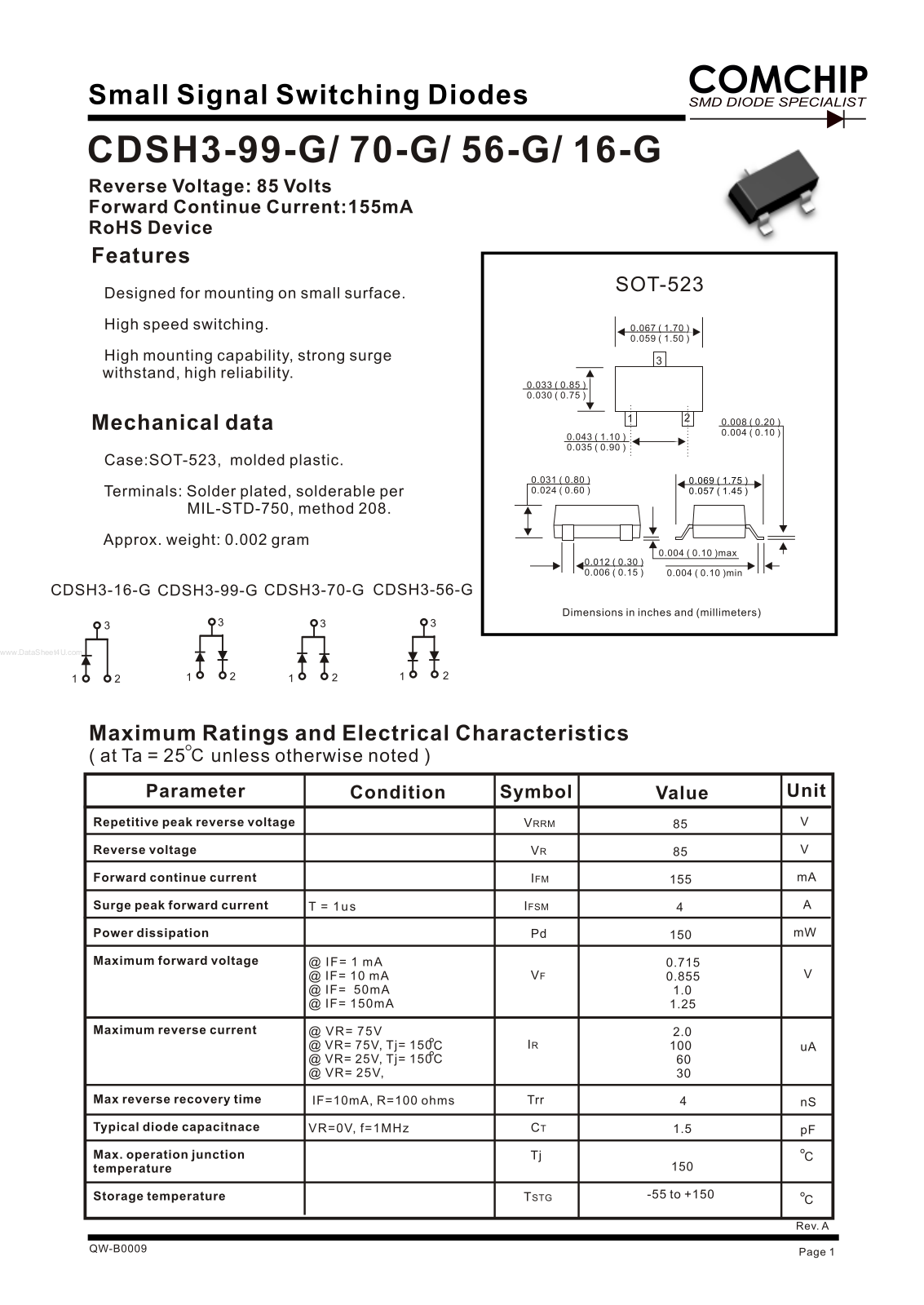 Comchip CDESH 3 – 16 – G, CDESH 3 – 70 – G, CDESH 3 – 56 – G, CDESH 3 – 99 – G Service Manual