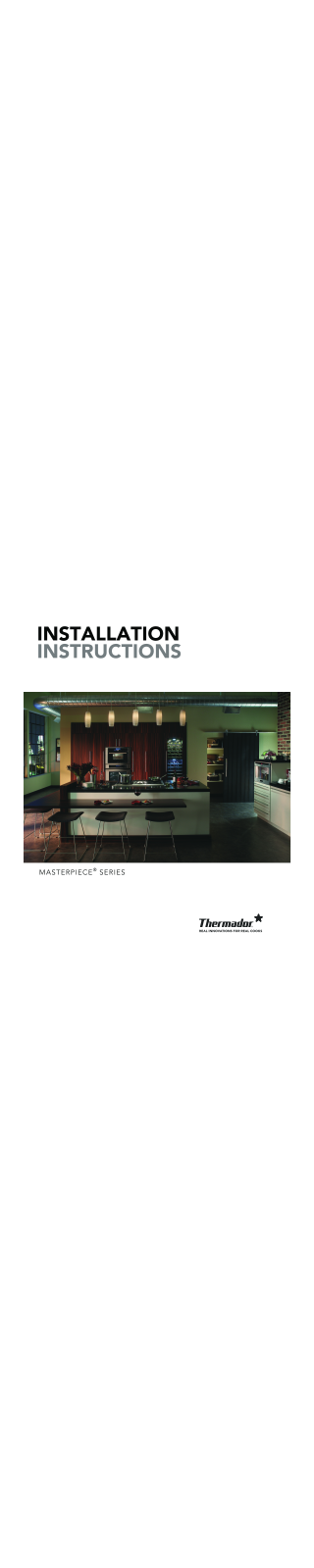 Thermador CIT36XKB Installation Manual