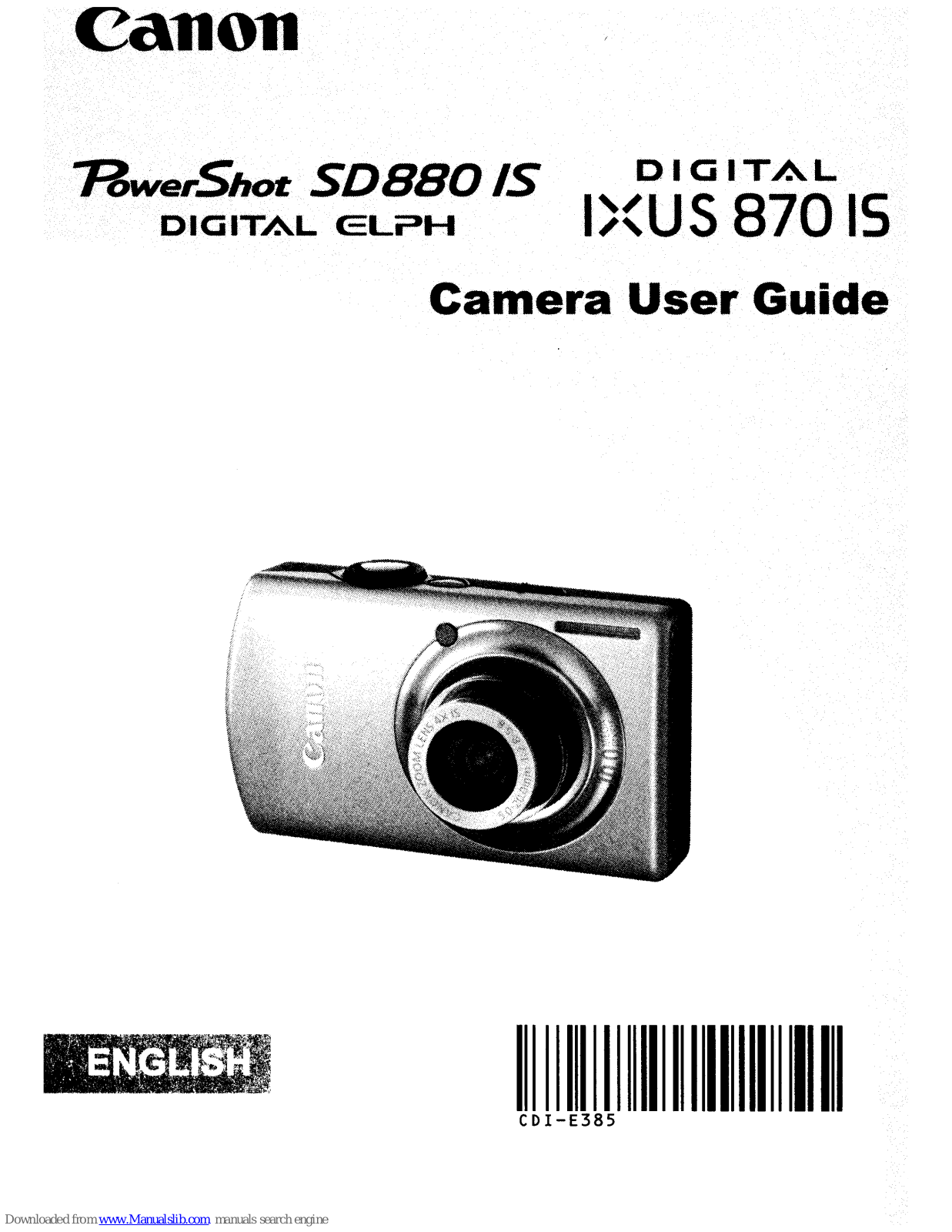 Canon PowerShot SD880 IS Digital ELPH, Digital IXUS 870 IS, PowerShot SD990 IS User Manual