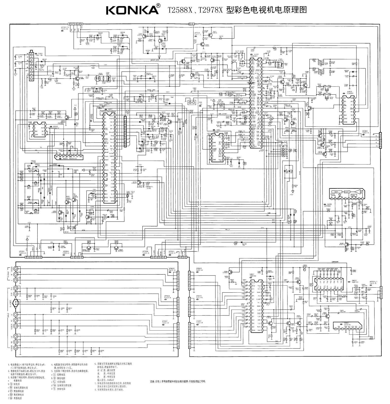 KONKA T2979X, T2588, T2578 Schematic