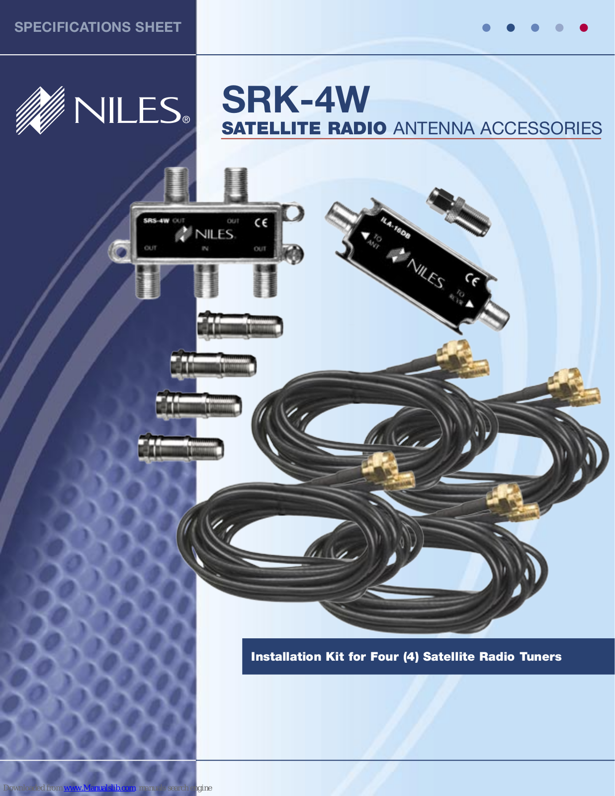 Niles SRK-4W Specification Sheet - ManualMachine.com
