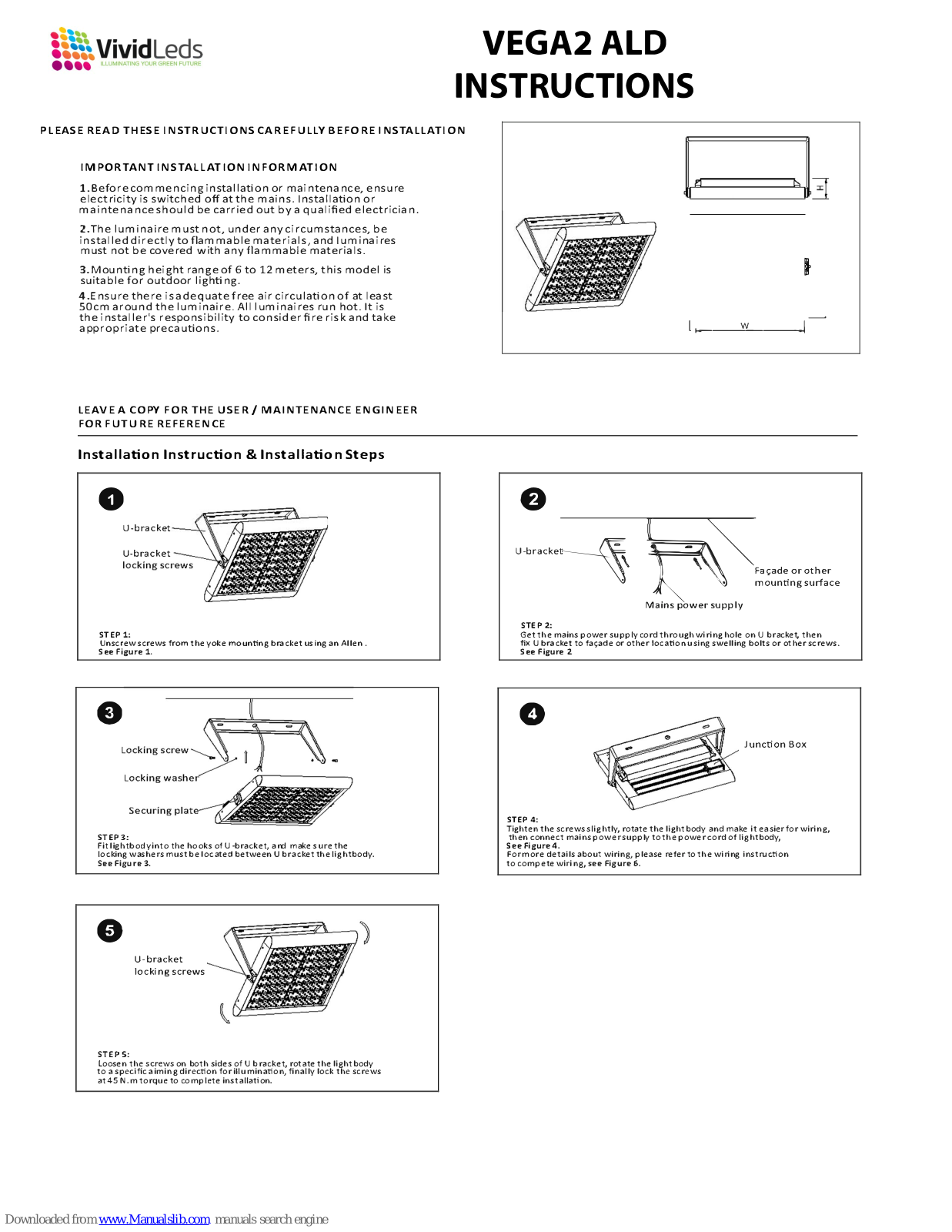 VividLeds VEGA2 ALD Instructions Manual