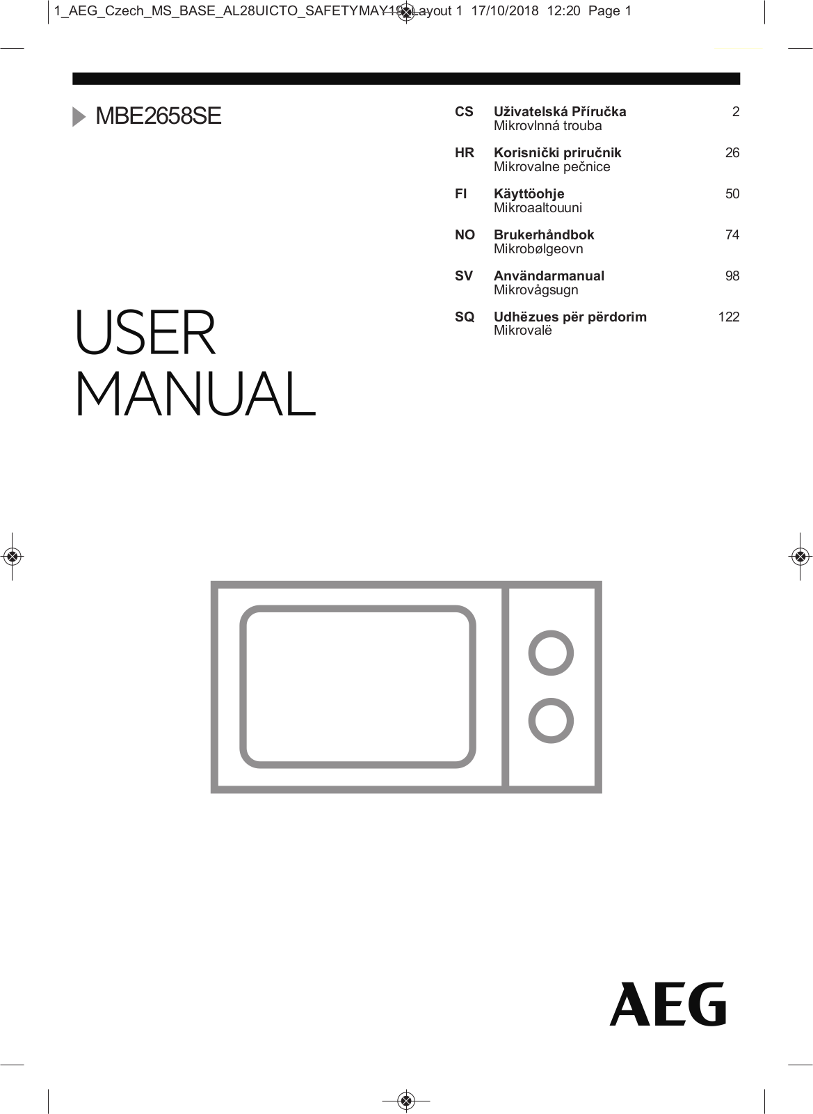 AEG MBE2658SEM User Manual