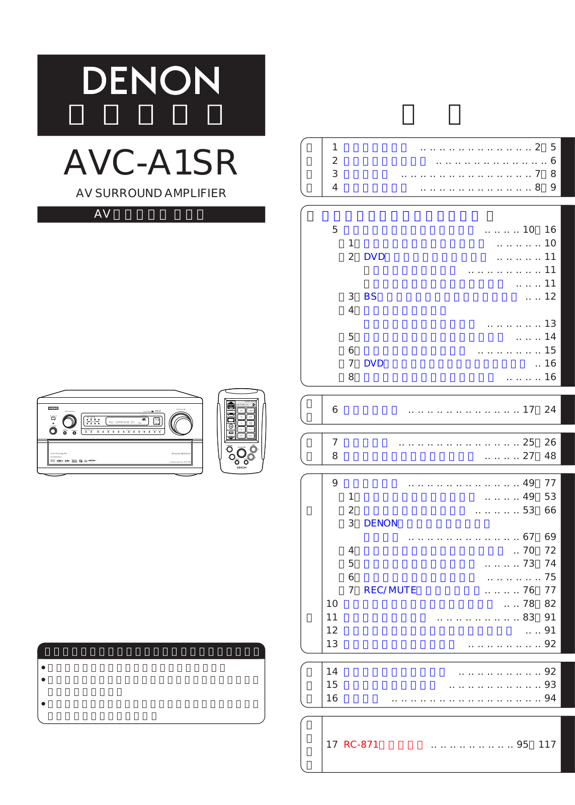 Denon AVC-A1SR User Manual