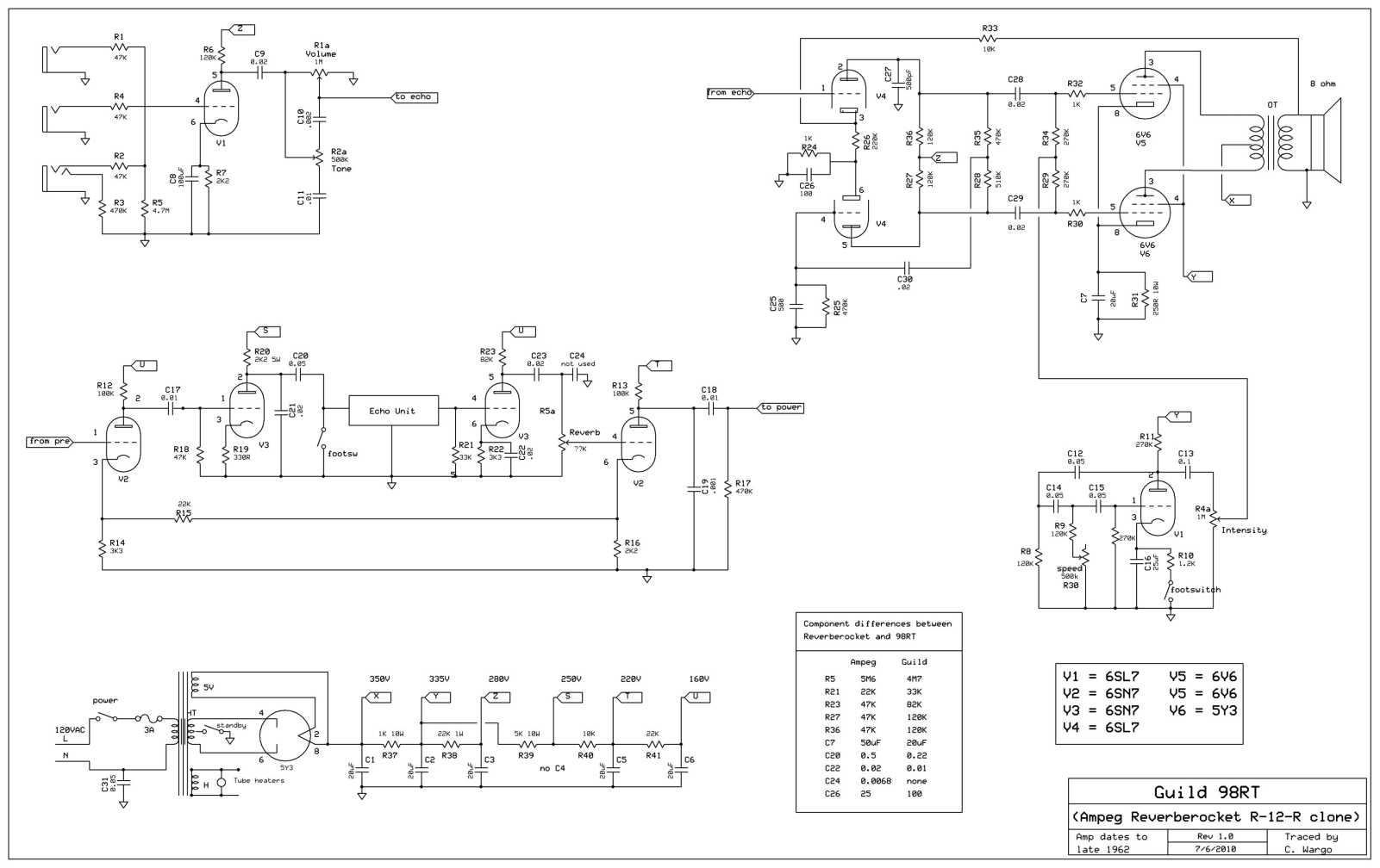 Guild 98rt schematic