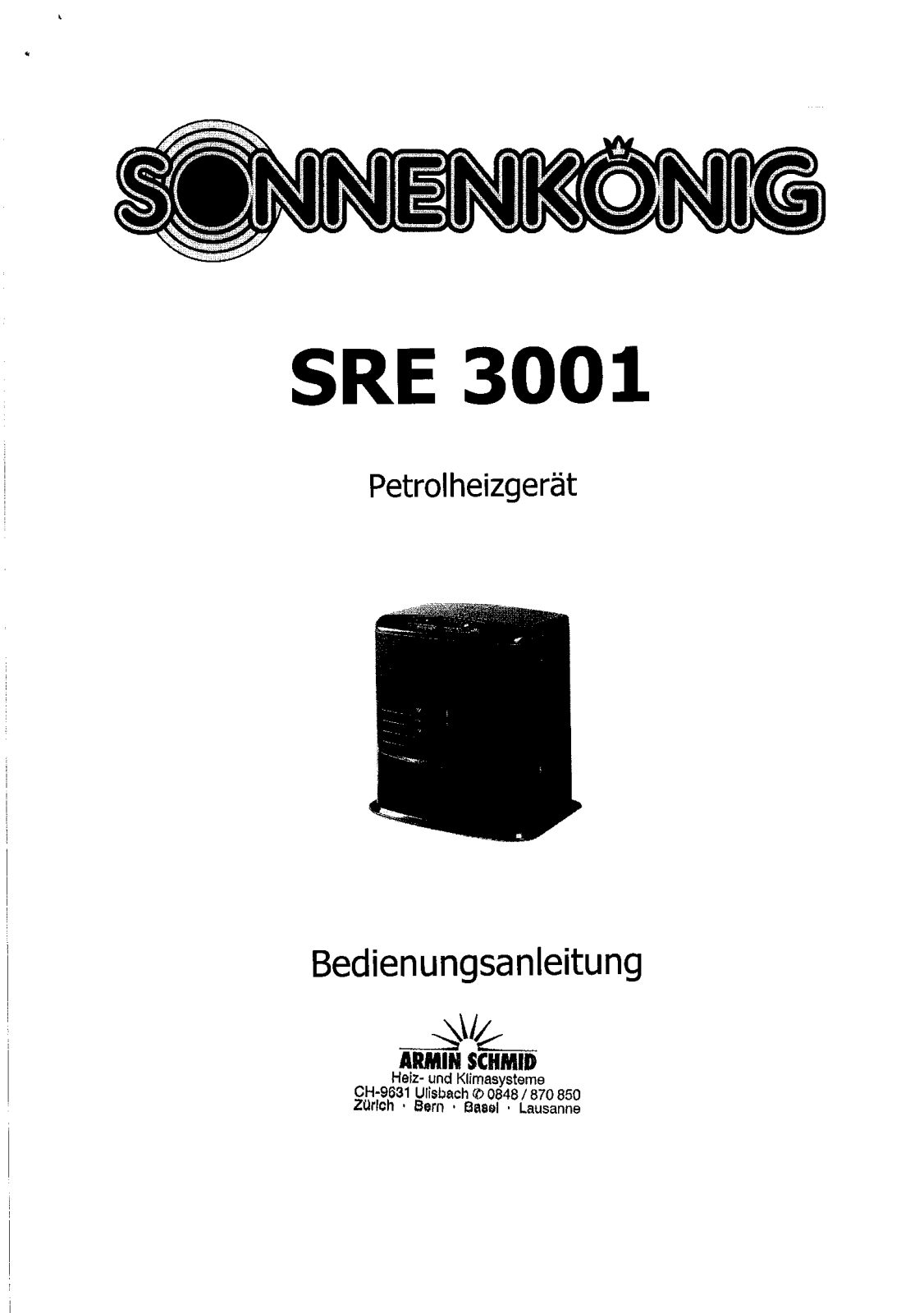 Tayosan SRE 3001 User Manual