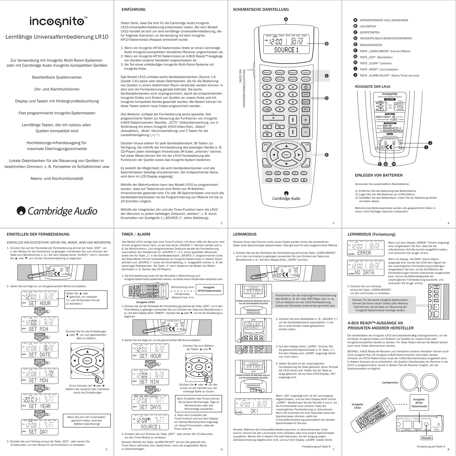 Cambridge audio INCOGNITO LR10 User Manual