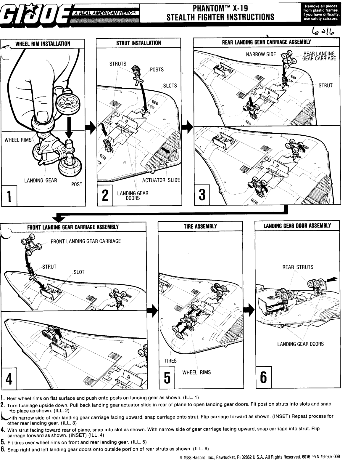 HASBRO GIJoe Phantom X19 Stealth Fighter User Manual