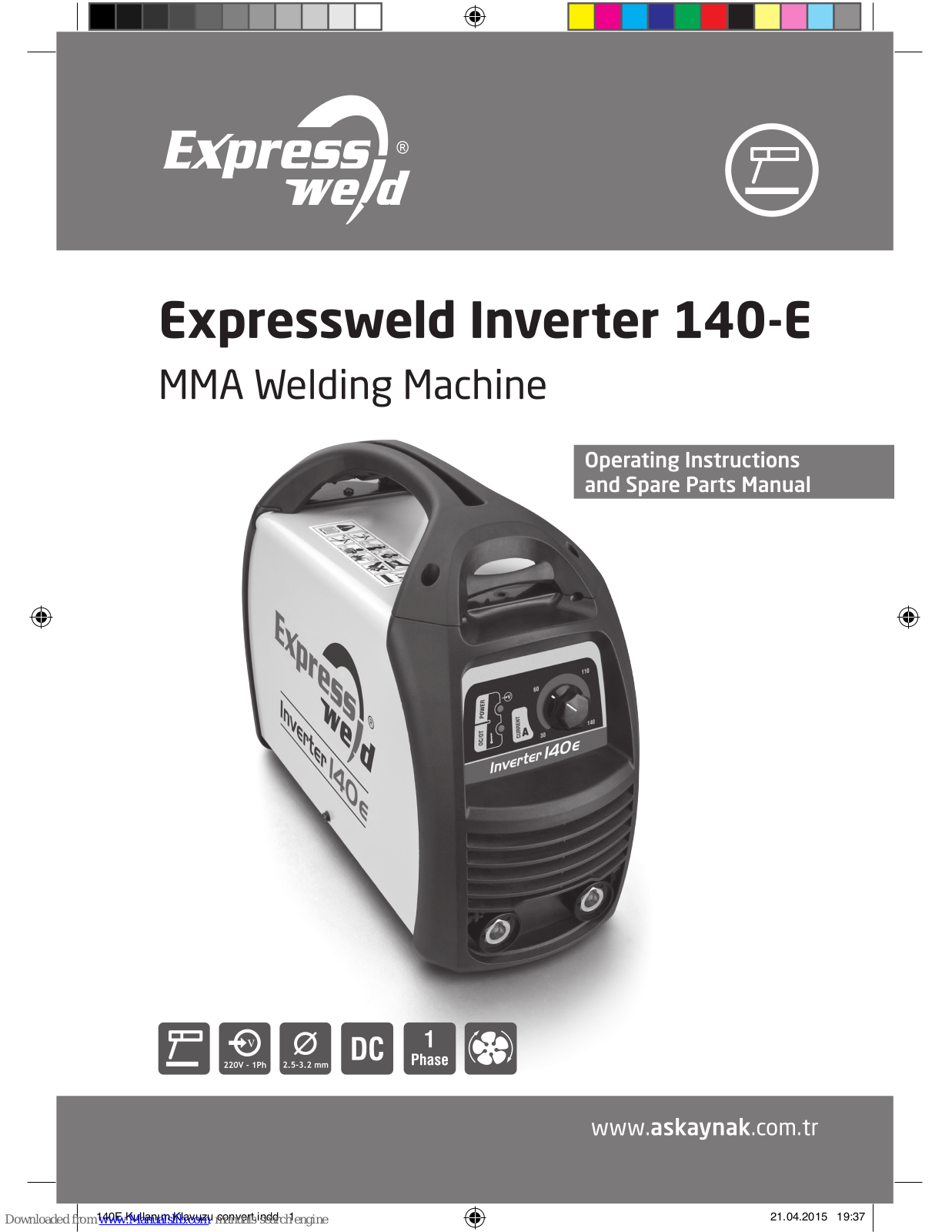 Express Weld 140-E Operating Instructions Manual - ManualMachine.com