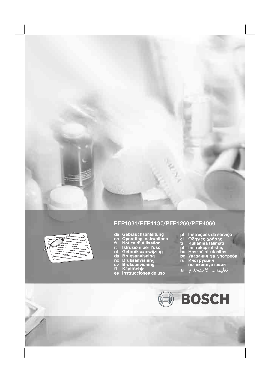 Bosch PFP1130, PFP1260, PFP1031, PFP4060 Manual