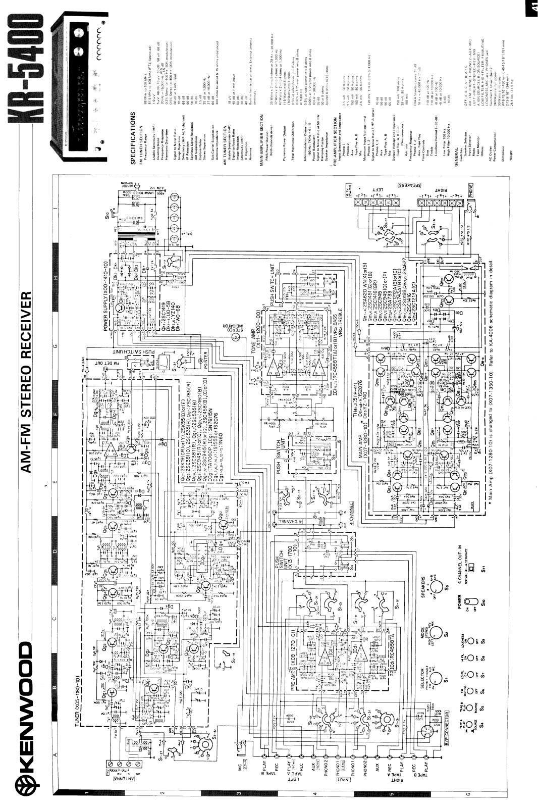 Kenwood KR-5400 Schematic