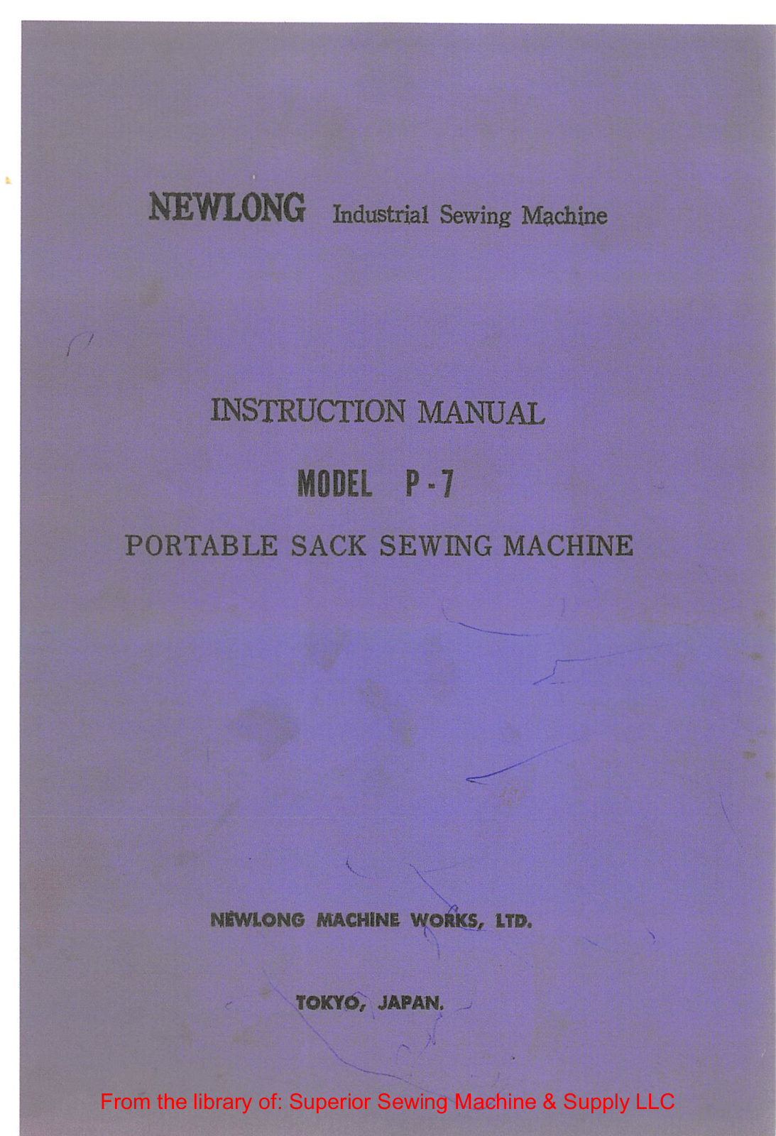 Newlong P-7 Instruction Manual - ManualMachine.com