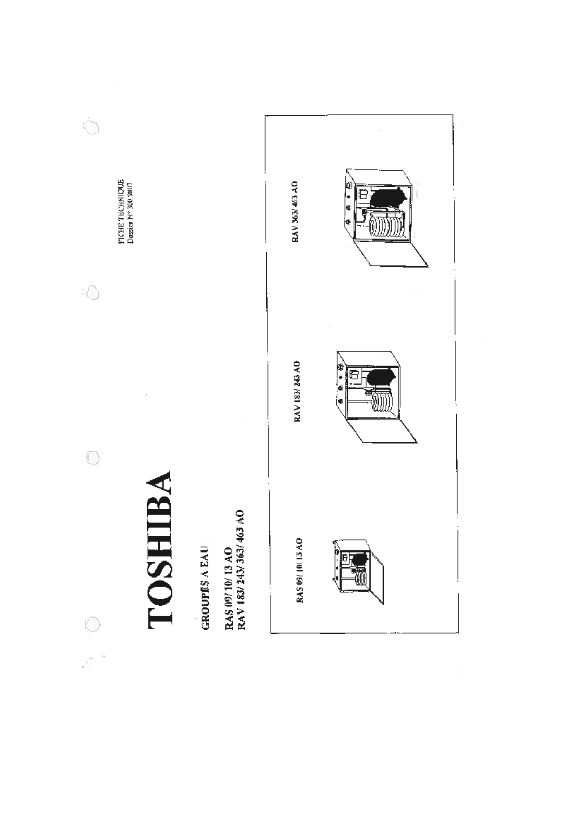 Toshiba RAS 13 AO, RAV 183 AO, RAV 243 AO, RAS 10 AO, RAS 09 AO SERVICE MANUAL