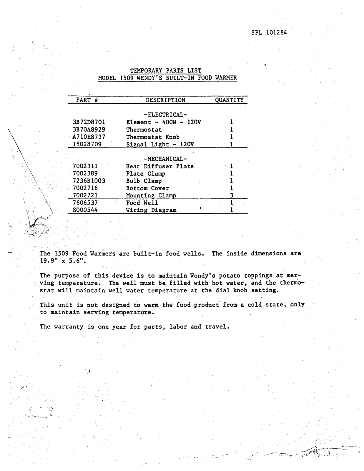 Star 1509 Parts Manual