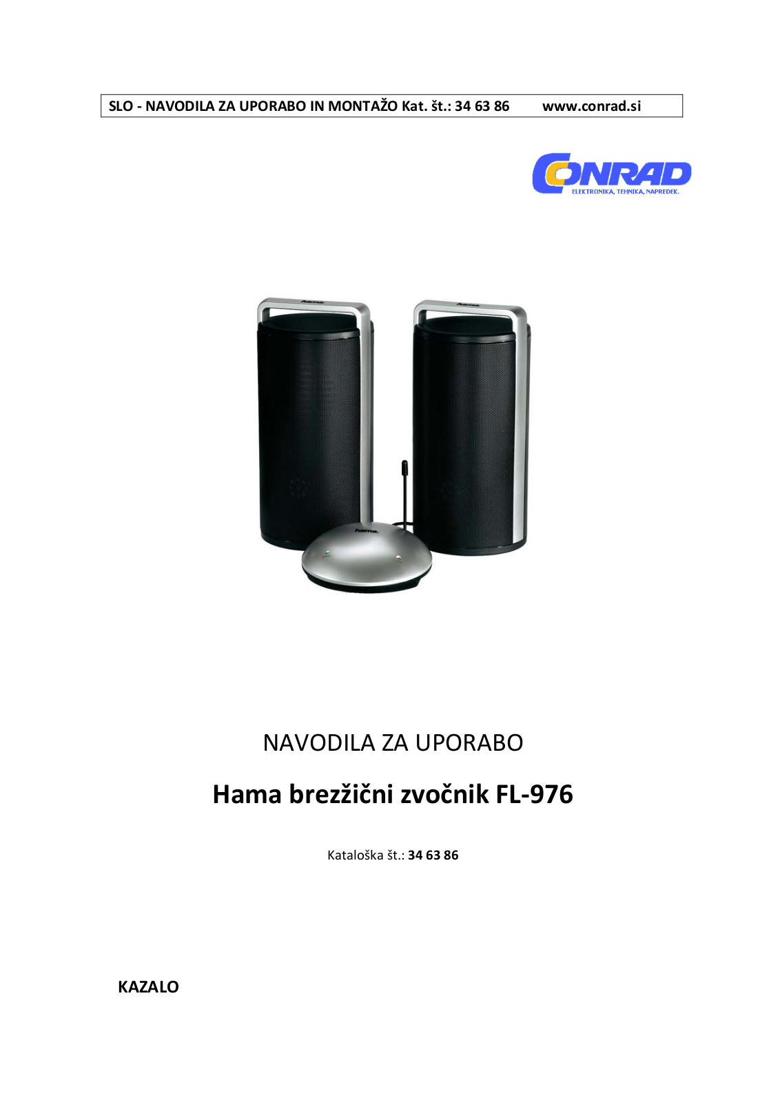 Hama 34 63 86 User manual