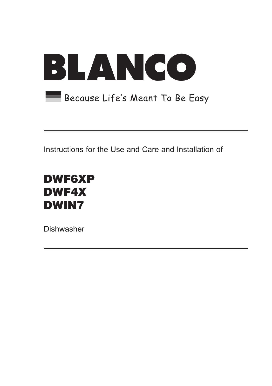 Blanco DWIN7 User Manual