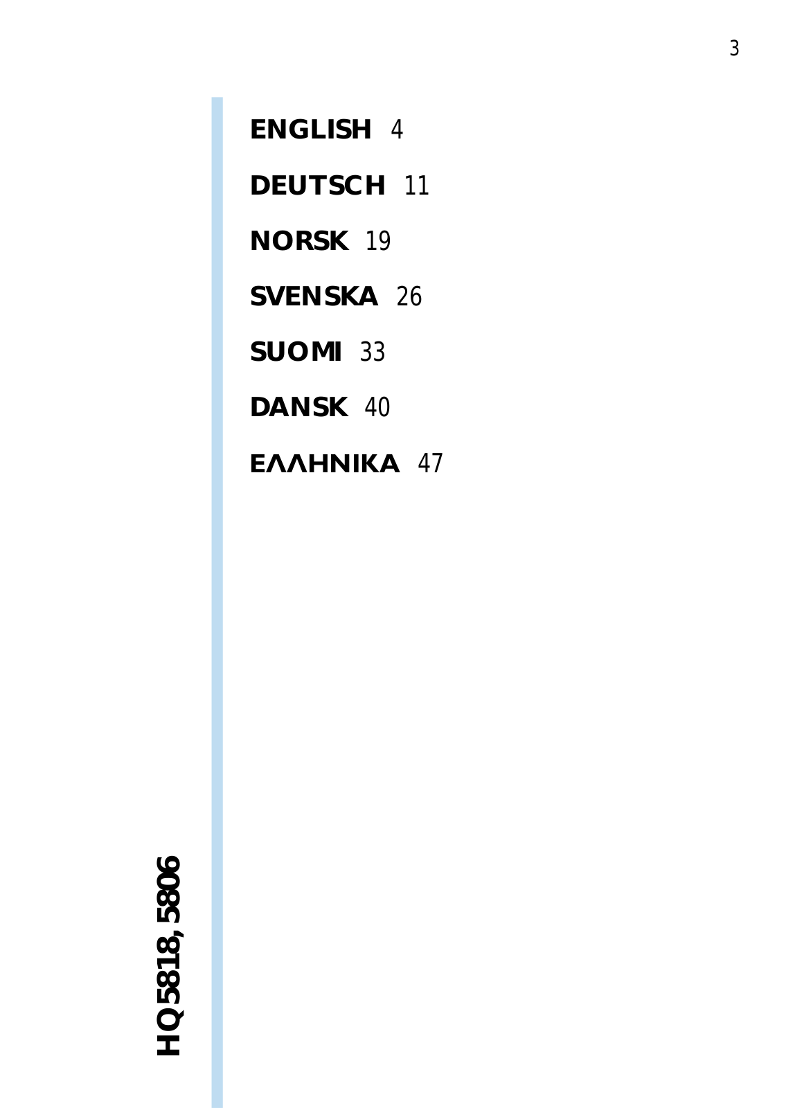 Philips HQ5806 User Manual