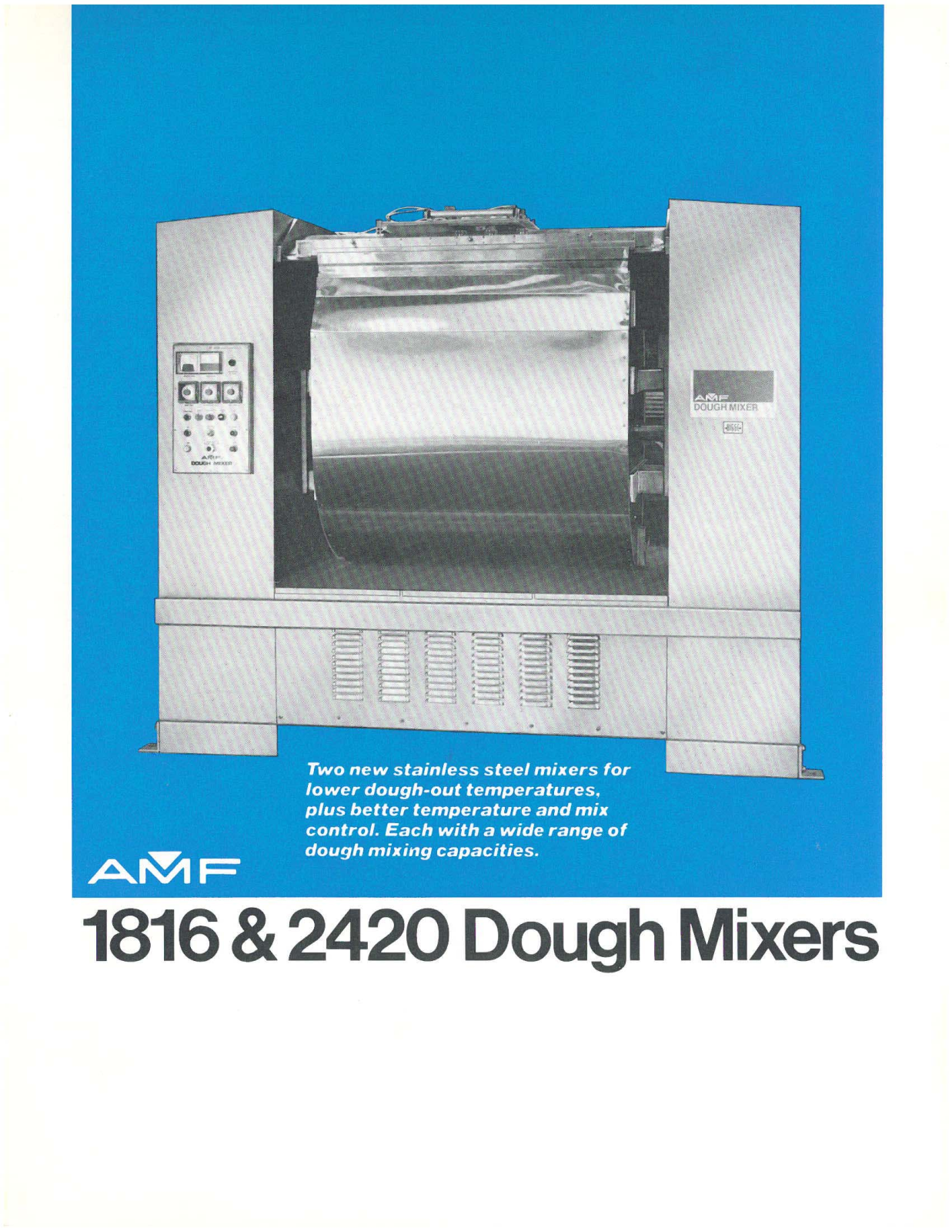 APW Wyott 1816&2420 Dough Mixers General Manual