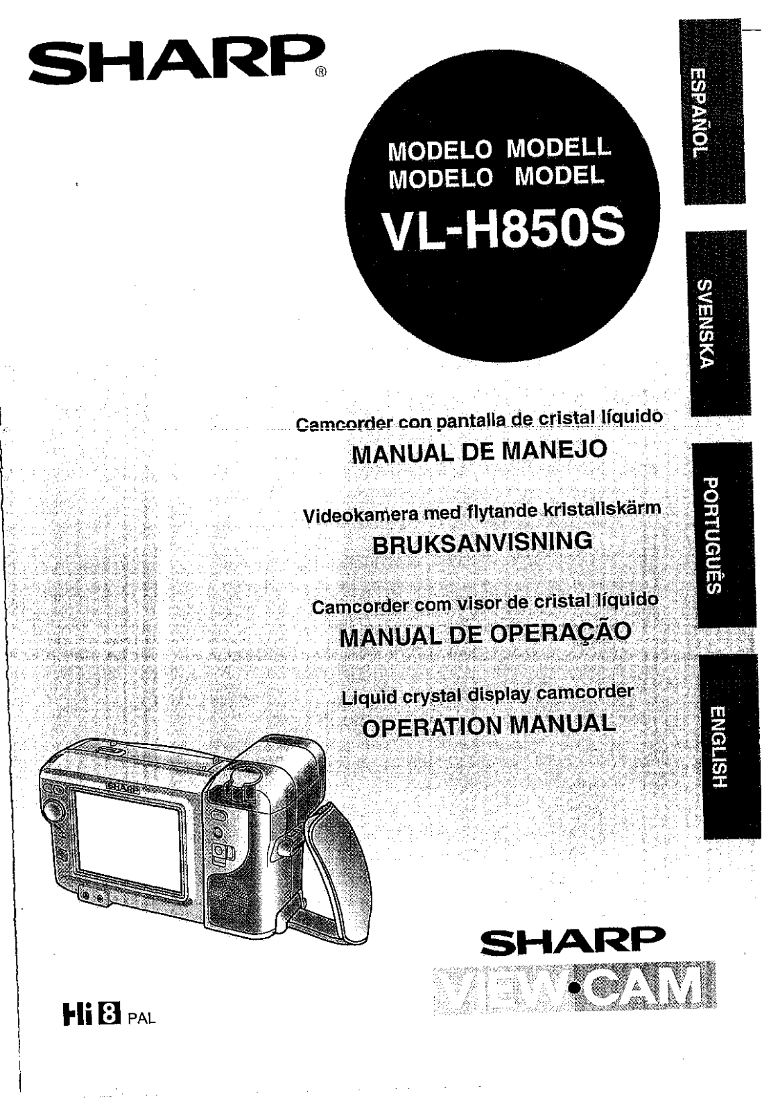 Sharp VL-H850S User Manual