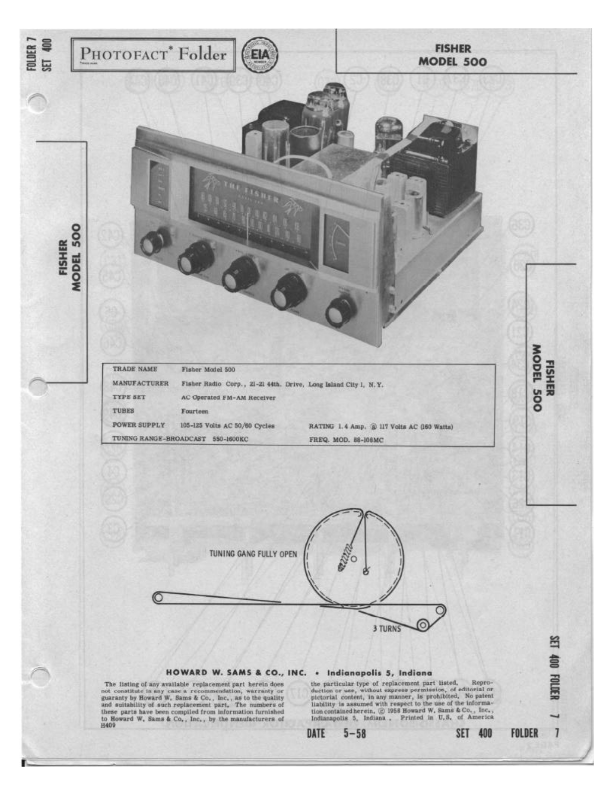 Fisher 500 Service Manual