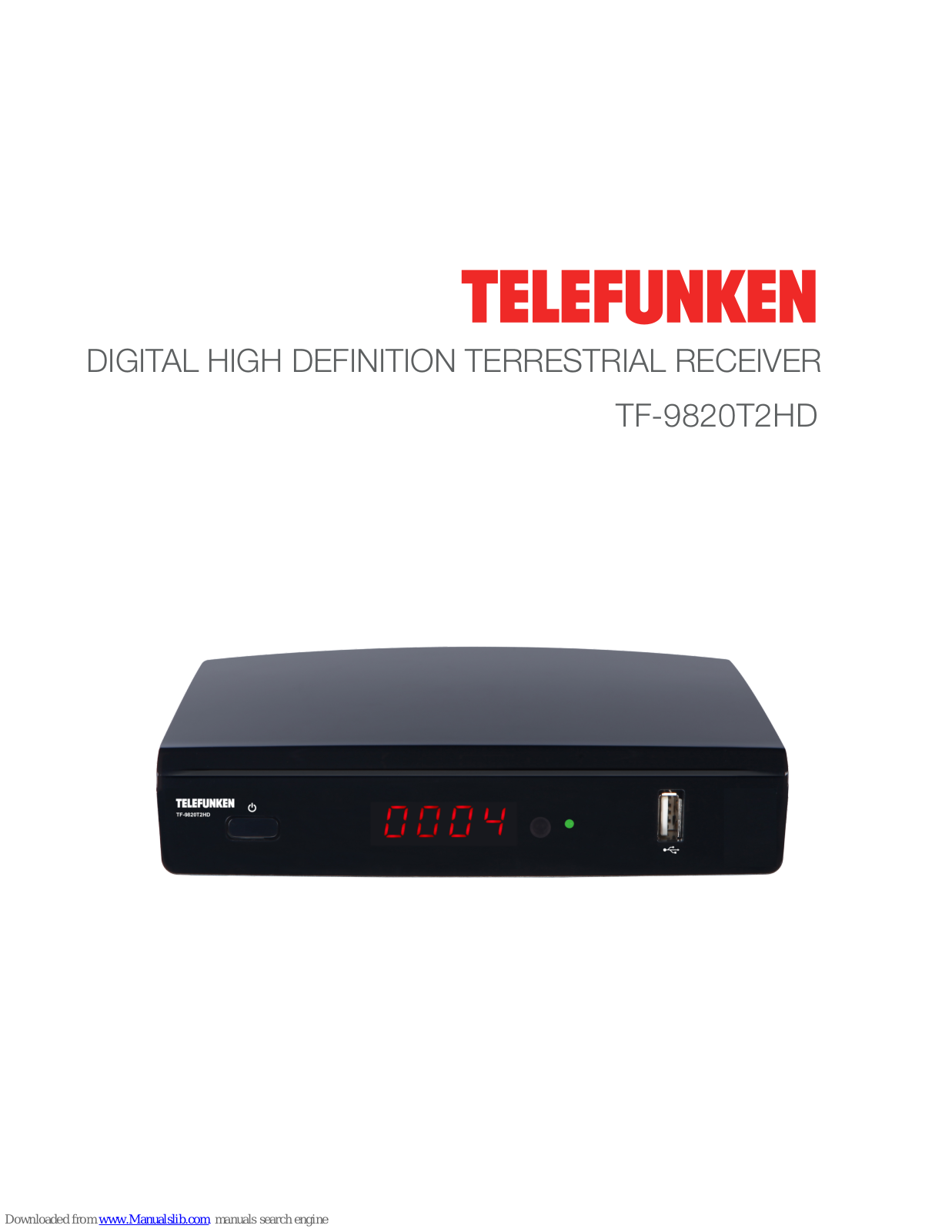 Telefunken TF-9820T2HD User Manual