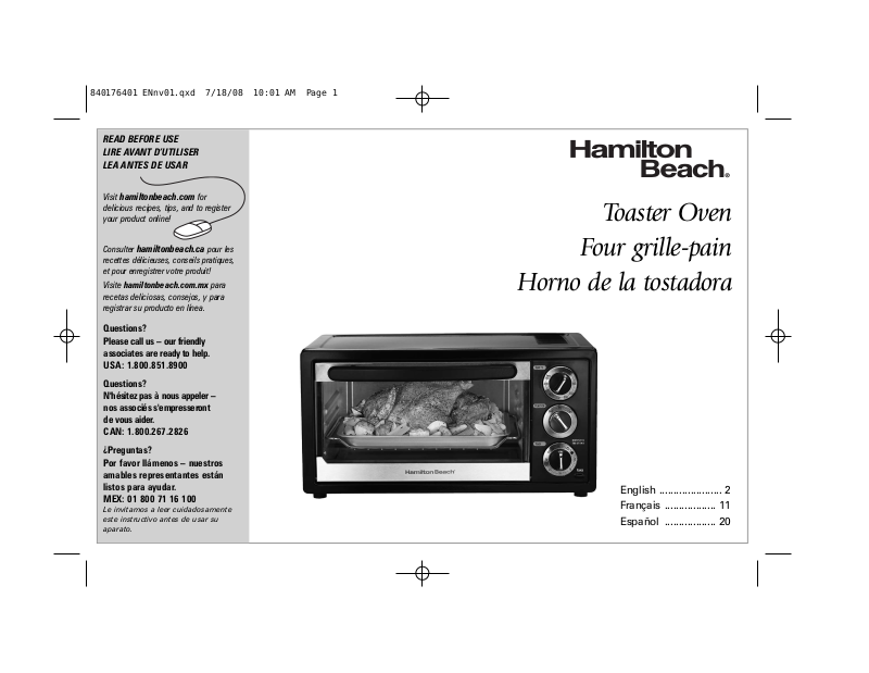 Hamilton Beach 31173 Toaster Oven for sale online