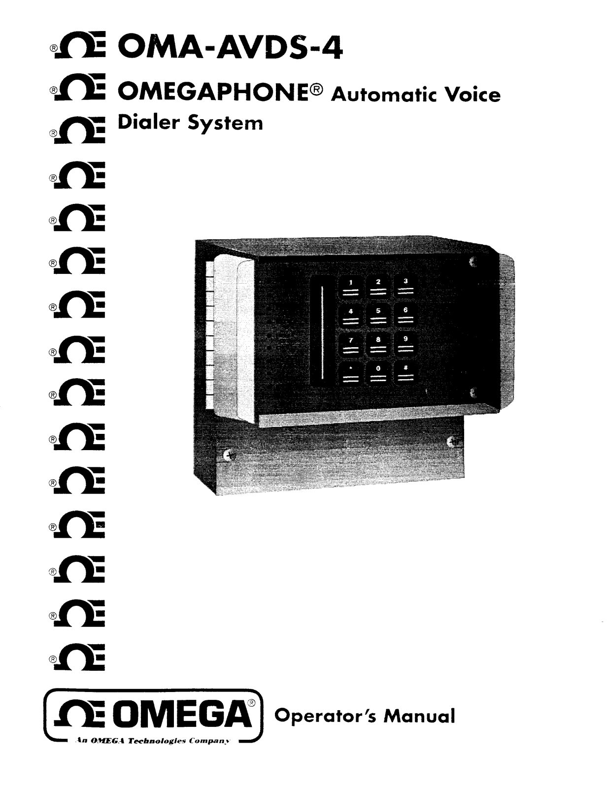 Omega Products OMA-AVDS-4 Installation  Manual