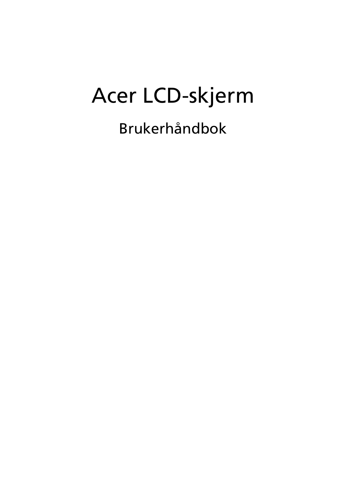 Acer Q226HQL, Q236HL, Q276HL User Manual