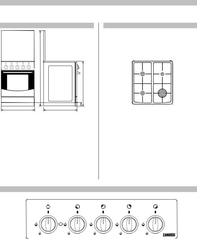 Zanussi ZCG501W User Manual