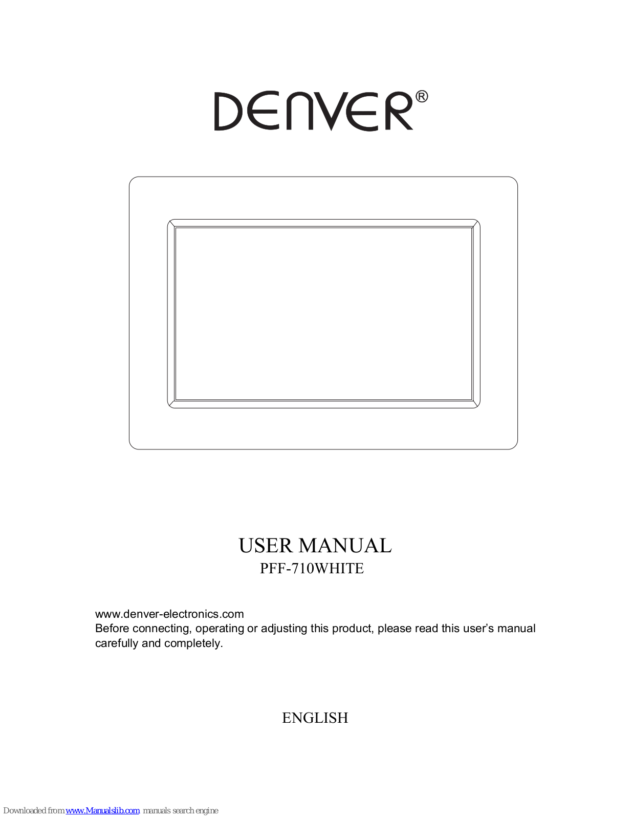 Denver PFF-710WHITE, PFF-1010BLACK, PFF-710BLACK, PFF-1010WHITE User Manual