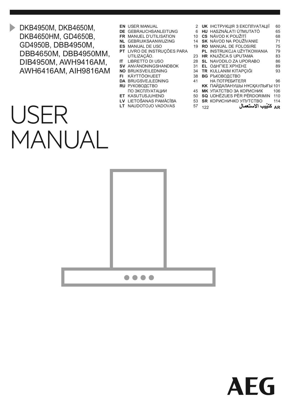 AEG DBB4950M User Manual