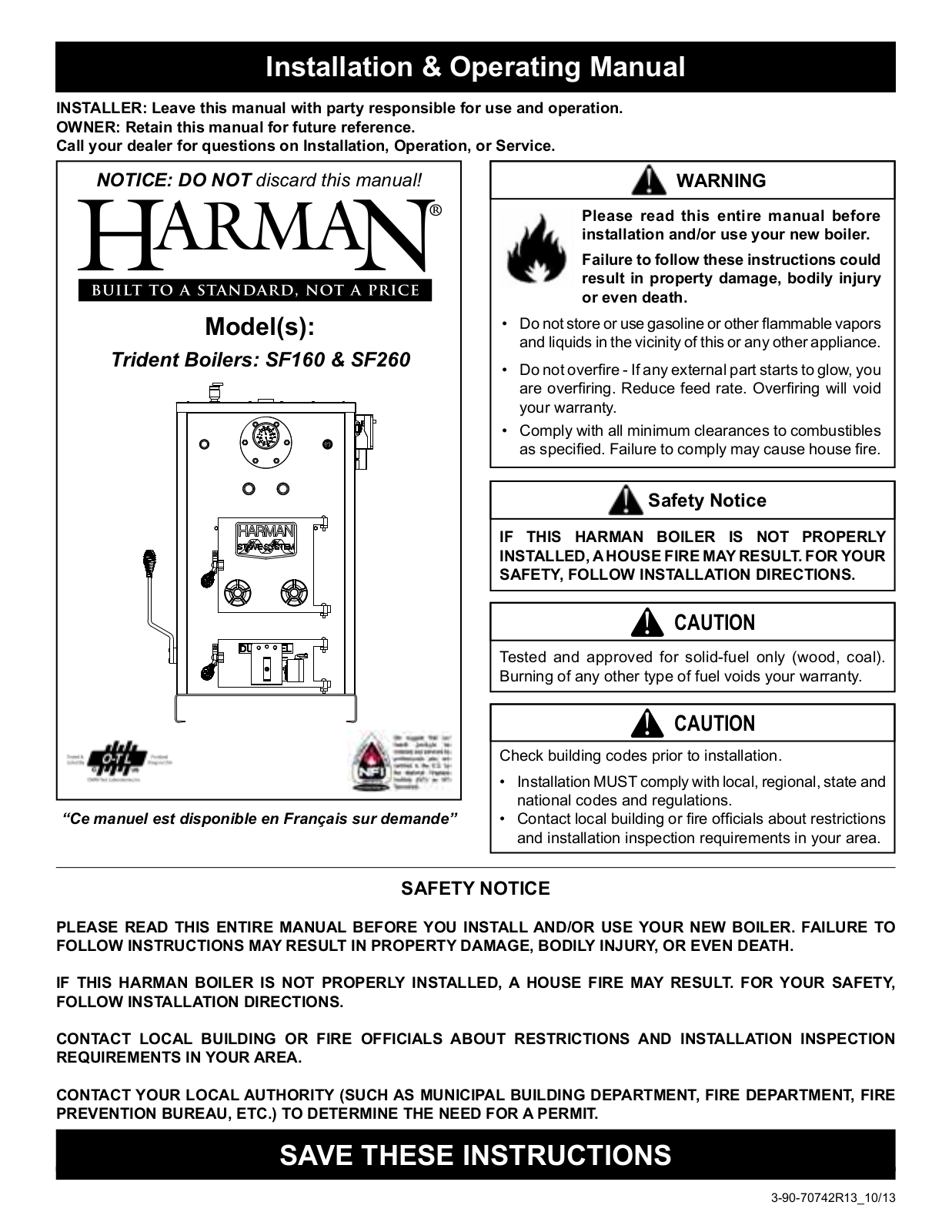 Harman SF-360 Quick Start Manual