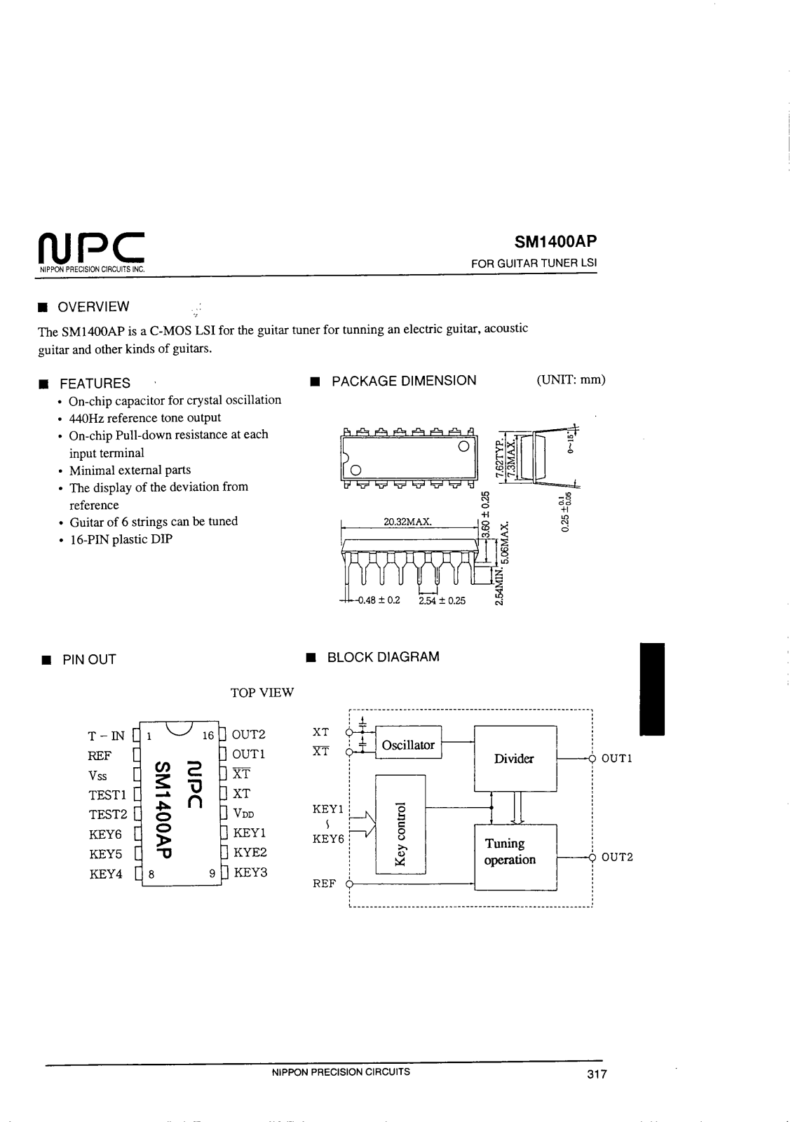 NPC SM1400AP Datasheet