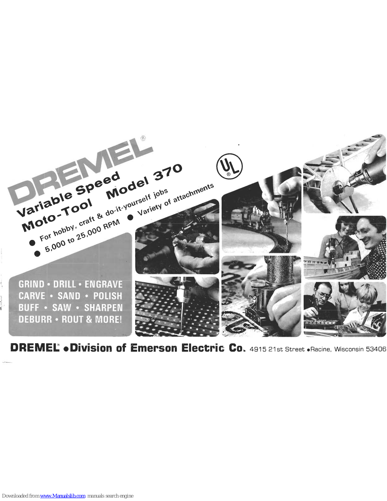 Dremel 370 Operating Instructions Manual - ManualMachine.com