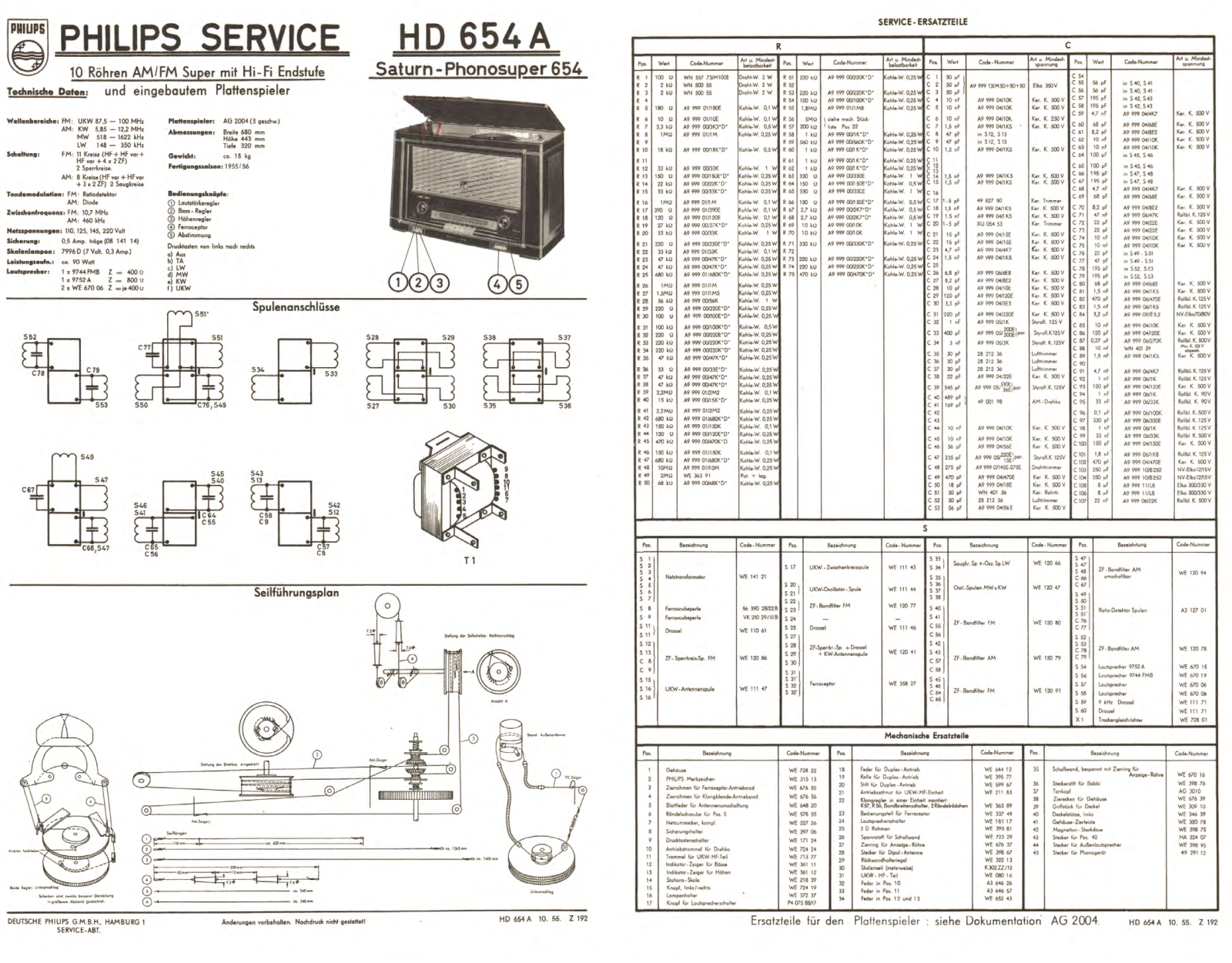 Philips HD-654-A Service Manual