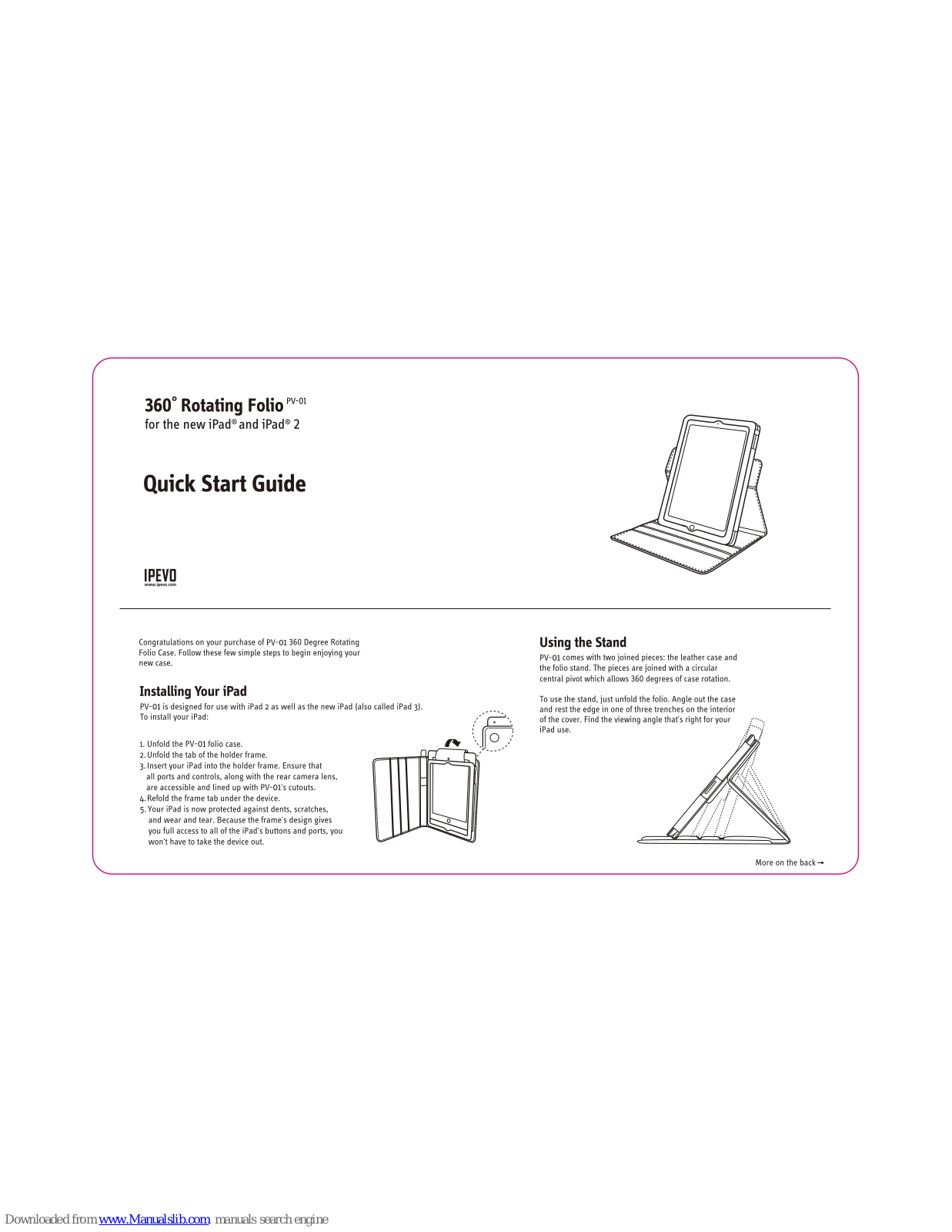 Ipevo PV-01 Quick Start Manual - ManualMachine.com