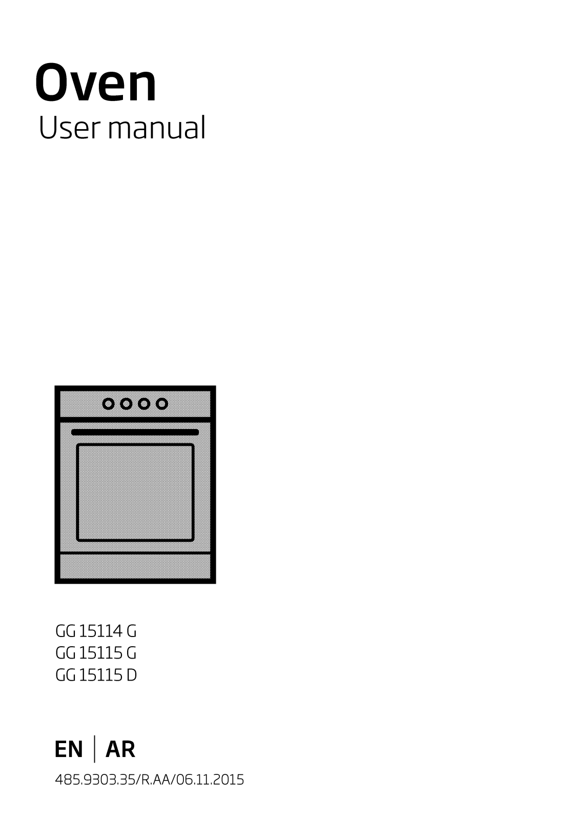 Beko GG15115G, GG15115D User manual