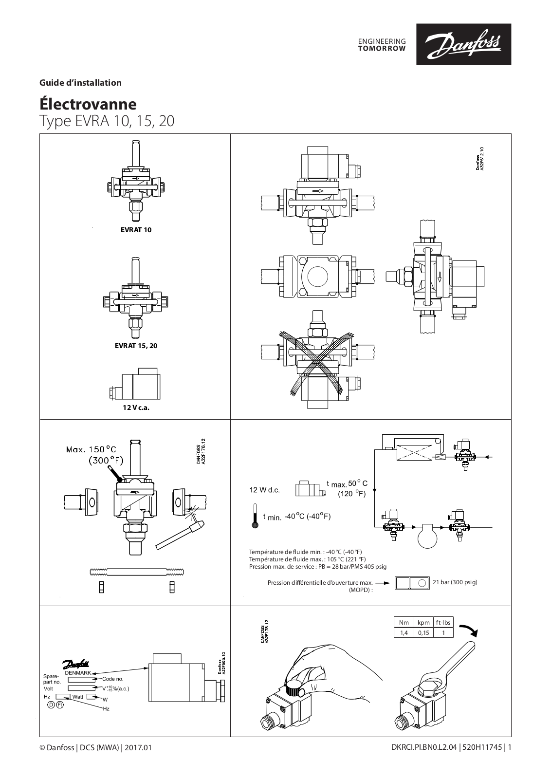 Danfoss EVRA 10, EVRA 15, EVRA 20 Installation guide