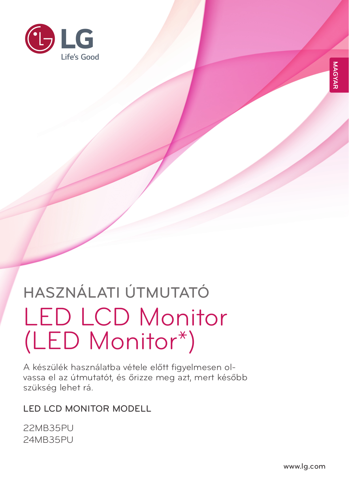 LG 22MB35PU-B User manual