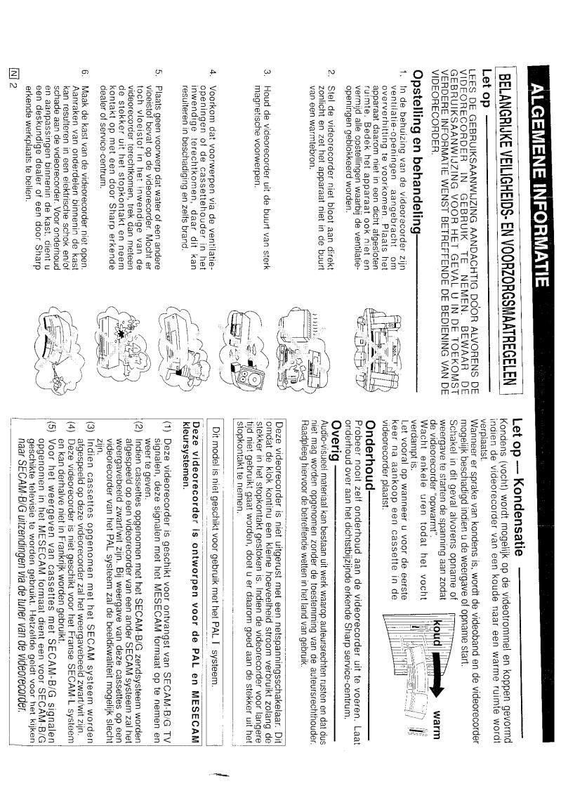 SHARP VC-H91GM User Manual