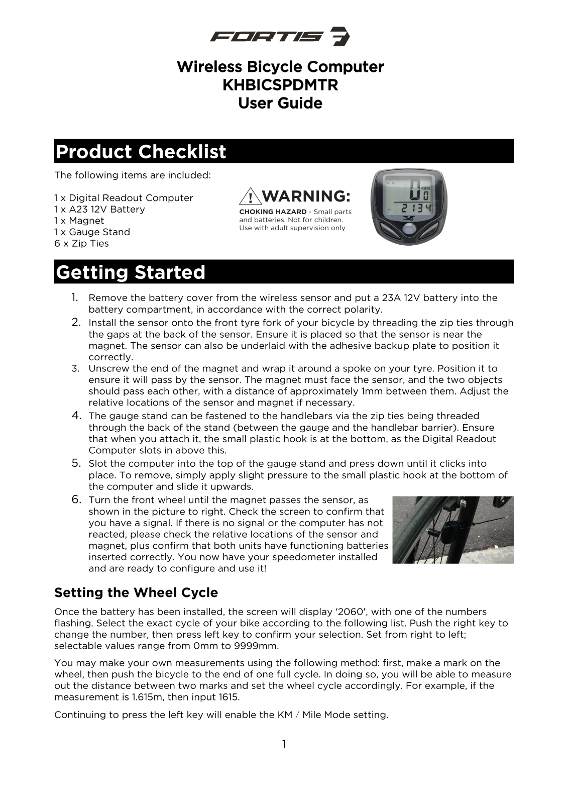 Fortis FSBICSPDMTR Quick Start Guide - ManualMachine.com