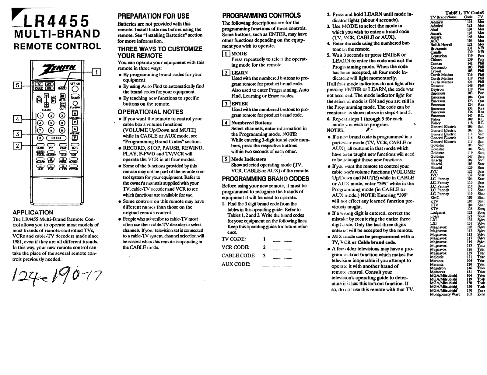 LG LR4455 User Manual