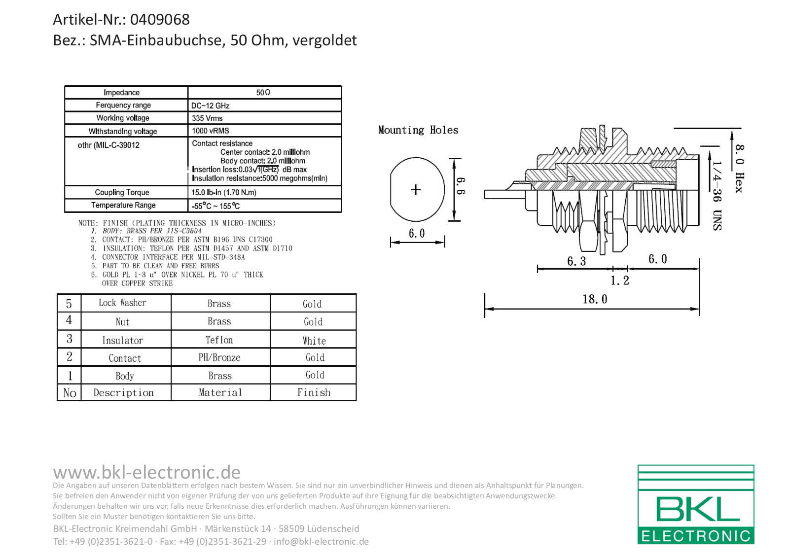 BKL BKL 0409068 Datasheet - ManualMachine.com