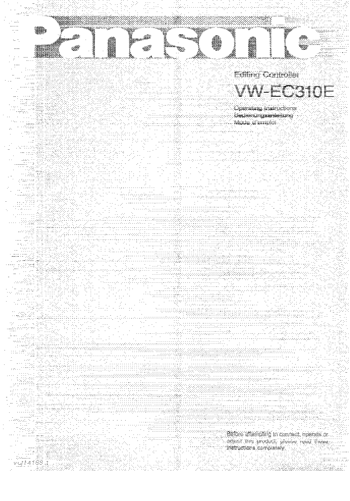 Panasonic VW-EC310E User Manual