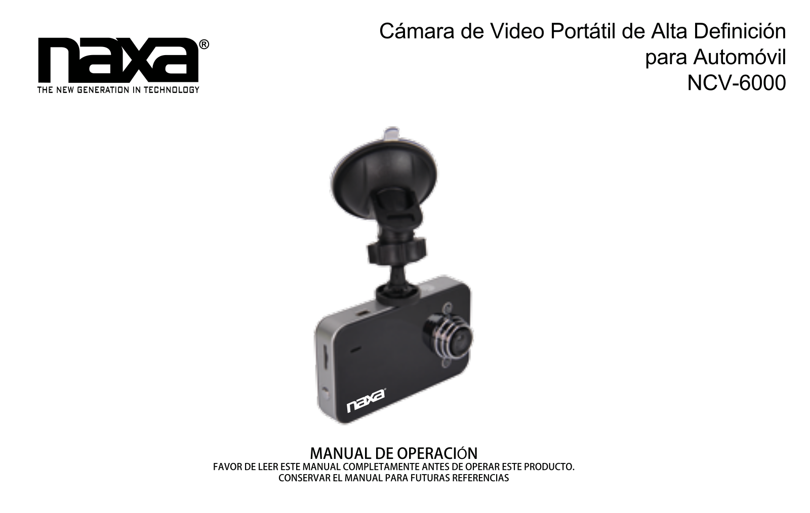 Naxa NCV-6000 Manual de Operación