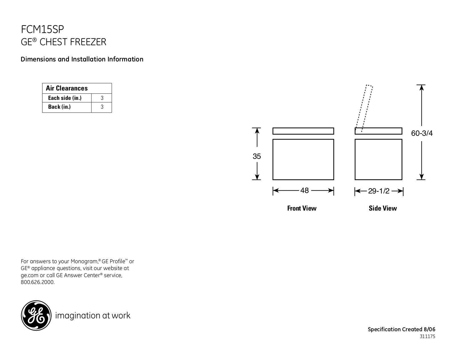 GE FCM15SP User Manual