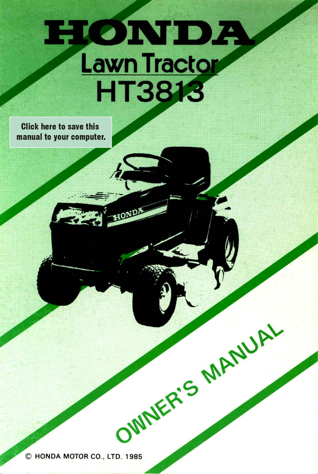 Honda HT3813 User Manual