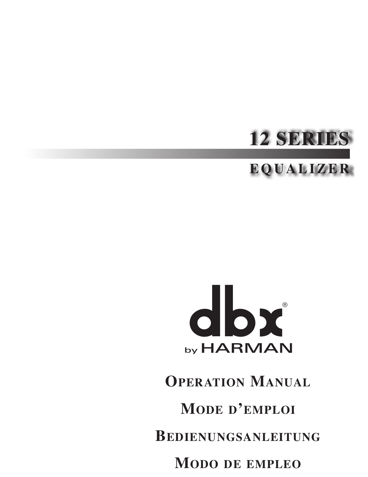 dbx 1231 User Manual